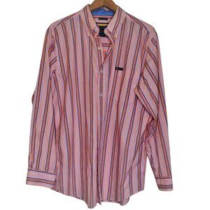 Chaps Button Down Striped Casual Shirt - Large